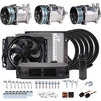 Universal Automotive 12V 24V A/C Air Conditioning Kit for Truck Minibus Van Tractor Digger RV Excavator AC Air Conditioner