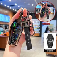 Car Remote Key Case for BYD Song Plus Atto 3 Han EV Tang DM Qin Seal Dolphin Smart Auto Car Key Case Cover Keychain Accessories