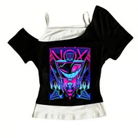Vox Hazbin Hotel t-shirt teen Vintage Trendy anime Digital Pop Culture tshirt Comfortable Colorful Y2k korean clothes 2000s