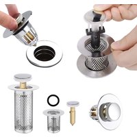 Washbasin Plug Anti Odor Pop-Up Bounce Core Basin Stopper Hair Catcher Shower Sink Strainer Stainless Steel Pop Up Filte Press