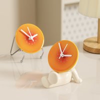 Clock figurine, living room desktop time decoration ornament