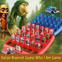 Guess Who I Am Puzzle Game Italian Brainrot Card Game Tralarero Tralala Two Person Interactive Portable Tray Puzzle Board Game