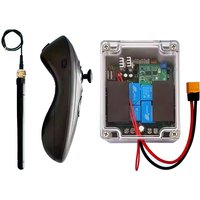 1Set RX40E 2.4G Remote Controller Kit 12V 24V 40A Motherboard Built-in Gyroscope Folding Antenna for RC Pull-net Boat Trawler