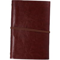 Cute Diary Notepad Sketch Book, Leaf Embossed and Retro Pendants Book, Leather Journal Notebook