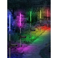 2 Pack Garden Solar Lights Outdoor, Waterproof Color Changing LED Bubble Garden Stakes for Walkway, Yard, Patio and Lawn Decor