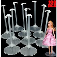 10-100PCS Transparent Stand Support for Dolls Clear Color Toy Figure Display Holder Prop Up Mannequin Model