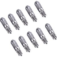 10Pcs Durable Convenient 12V 1.2W T5 Glass Light Bulb Dashboard Instrument Panel Brake Light Bulbs Long Life
