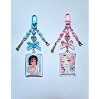 Alien stage, Mizi and Sua, Y2K style acrylic/best friend keychains