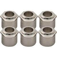 Musiclily Ultra Solid Brass 6mm to 10mm Vintage To Modern Hex Tuner Conversion Bushings Tuning Pegs Adapter Ferrules (Set of 6)