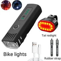 1000LM Bicycle Led Front Light LED USB Rechargeable Smart Sensor Rear Light Waterproof Bright Flashlight Safety Cycling Lights