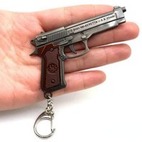 Mini Pistol Model Metal Alloy Material Cool Pistol Key Chain Children's Men's Accessories