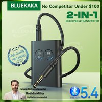 NEW Bluetooth Wireless Adapter Audio Transmitter Receiver 3.5MM AUX aptX-Adaptive AD/HD/LL AAC HiFi Multipoint For TV PC Car