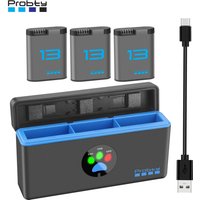 Endurence 2280mAh For GoPro Hero 13 Battery+3-Slots Box Charger For GoPro Hero 13 Black Camera Accessories