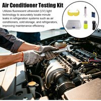 Universal Automotive AC UV Dye Oil Highly Concentrated Fluorescent Leak Detector Tracer for Car Air Conditioning Repair Kit