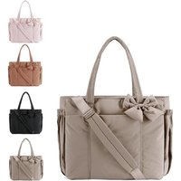 Padded Tote Bag,Large Capacity Women Bow Crossbody Shoulder Bag,Student Commuter Yoga Gym Travel Messenger Bag,Versatile Handbag