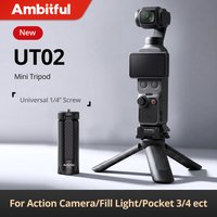 Ambitful UT02 Mini Desktop Tripod Portable 1/4 Screw Stand for DJI Pocket 3 4 Gimbal Camera Phone Selfie Shooting Accessory