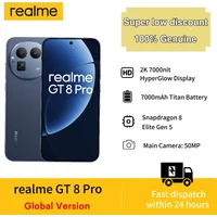realme GT8 Pro 5G Smartphone 16+512GB,Global Version, 7000mAh Battery, 50MP Camera, Qualcomm Snapdragon8 ,Without Charger