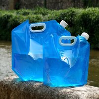 5/10L Portable Camping Water Bag Foldable Large Water Container Outdoor 10 Liter Water Pouches Collapsible Water Storage Bucket