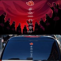 New Naruto Akatsuki Car Stickers Decorate Car Windows Glass Cartoon Car Stickers 38Cm Naruto Emblem Stickers Automobile Cartoon