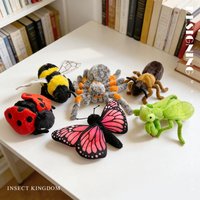 Nice Delicate Nsects Plush Toys Funny Lifelike Spider Butterfly Ant Bee Ladybug Mantis Doll Office Desktop Pets Kids Game Props