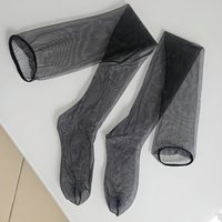 0D Narrow Edge Cut Stretchy Nylon Thigh High Stockings Women Sexy Ultra Thin Transparent Underwear Summer Invisible Medias