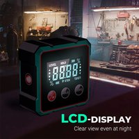 Laser Digital Protractor Inclinometer Laser Level Ruler USB Chargable Inclinometer Magnetic Base Goniometer Magnet Angle Finder