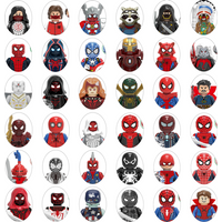 Blind Box Mini Building Blocks X0280 Figures Big Goblin Spiderman Iron Man Venom Captain Hawk Deadpool Armor Christmas Gift Toy