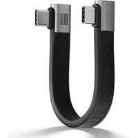 90° Right Angle USB C to USB C Cable 240W PD 80Gbps Thunderbolt 5 USB4.0 8K 60Hz Type C Short Charging Cord