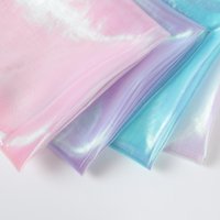 Laser Tulle Fabric Organza Glass Yarn Colorful Sewing Mesh Cloth Fluorescent Yarn Chiffon Stage Clothing Transparent