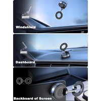 Yanace 15W MagSafe Car Charger Fast Wireless Charging 360° Rotation & Strong Suction Mount iPhone Sleek Safe Driving Essential
