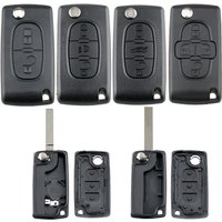 2 / 3 / 4 Buttons Remote Key Case Fit for Peugeot 207 307 308 407 607 807 Citroen C2 C3 C4 C5 C6 Flip Folding Car Key Shell