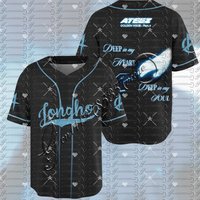 ATEEZ 'Deep in My Soul' Hip Hop Y2K Style Baseball Jersey T-shirt Loose Oversized Short Sleeve Graphic Streetwear Casual Fashion
