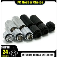 Extender Fitting For Hard Pipe, 10mm 15mm 20mm 30mm 40mm M-F G1/4, Black / Silver Nickel For Computer Water Cooling