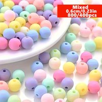 6mm 800/400pcs High-Quality Round Acrylic Matte Beads, Perfect for DIY Making