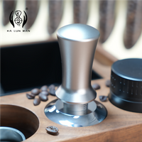 1Pc coffee tamper, coffee tamper, stainless steel smooth bottom or threaded bottom, three sizes: 51mm, 53mm, and 58mm