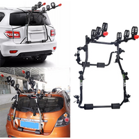 3-Bicycle Sturdy Arm Trunk Mount Bike Carrier Rack Hatchback Rear Holder for AUTO SUV & Car /Roof rack