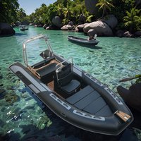 Luxury High-Speed Sport Yacht RIB480D PVC Inflatable Dinghy Boat Foldable Rigid Ocean Water Diver Stable Rowing Boats