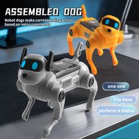 DIY Electronic Dog Assembly Intelligent Robot Dog Children's Educational Toys Voice Control Simulated Pet Puppy Toy Kids Gifts
