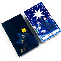 Black Cat Tarot Deck 78-Card Cat-Themed Tarot Cards , Meditation Divination Edition Deck Borad Game Tool Gift For Cute Cat Lover