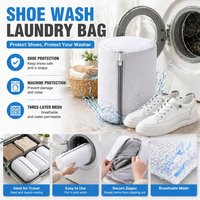 1/3pcs Durable Mesh Shoe Washing Bag with Zipper Closure for Sneakers Running Shoes Socks Brasโ - Organized Laundry Storage
