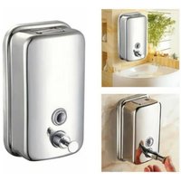 800ml Wall Mount Manual Soap Dispenser Stainless Steel Commercial Soap Dispenser Refillable Liquid Soap Dispenser