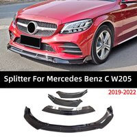 Lame de pare-chocs avant pour Mercedes Benz Classe C W205 2019-2022 C180 C200 C220 C250 C260, protection de lèvre, garniture de tuning