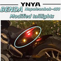 Suitable for BENDA Napoleonbob450 modified three-in-one rear turn signal retro LED water light bar daytime brake rear taillight