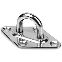 1/3/5pcs Heavy Hook Eye Plate Diamond Shape Stainless Steel Ceiling Wall Mount Hanger Ring Yoga Swings Hammocks Marine Rigging