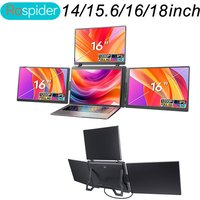 Triple Screen Portable LCD Backlit Monitor FHD Display Secondary Screen Connected to Notebook with 1 Cable sub screen Extender