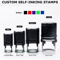 25/30/40/50mm Round Self Inking Stamp Custom Text Personalized Logo Press-type Inking Stamp for Business Card Wedding Invitation
