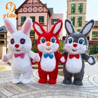 Gigantyczny pluszowy futrzany królik nadmuchiwany kostium 2 m/2,6 m zając wielkanocny Cosplay przebranie wydarzenia impreza karnawałowa śmieszne