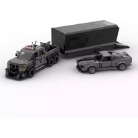 Bricklink Technical Truck Movie Sixty Seconds Forded VelociRaptor and Trailer Shelby GT500 Speed Vehicles Building Blocks Toys