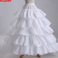 Cheap Long 4 Hoops Petticoat Underskirt For Ball Gown Wedding Dress Mariage Underwear Crinoline Wedding Accessories Customized