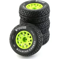 4pcs RC Model Car Rubber Tires & Wheel for 1/8 1/10 Scale RC on Road Car HSP Sonic 94102 GT LC RACING PTG-2 Tamiya TT02